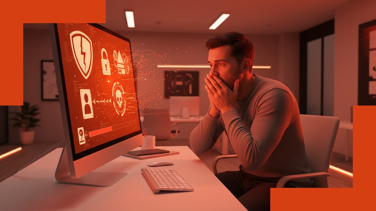 Mann wird Opfer eines Cybersecurity-Angriffs